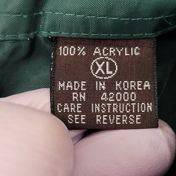 Vintage 90s Northwest-Territory Flannel Button Shirt XL 26x30 Green - Picture 6 of 12